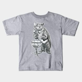 Carnival Animals - Rhino playing Tympani Kids T-Shirt